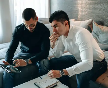Students studying a book